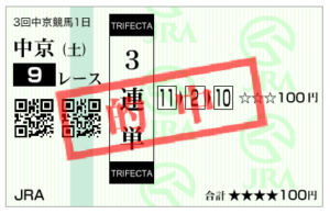 三連単　9,390円